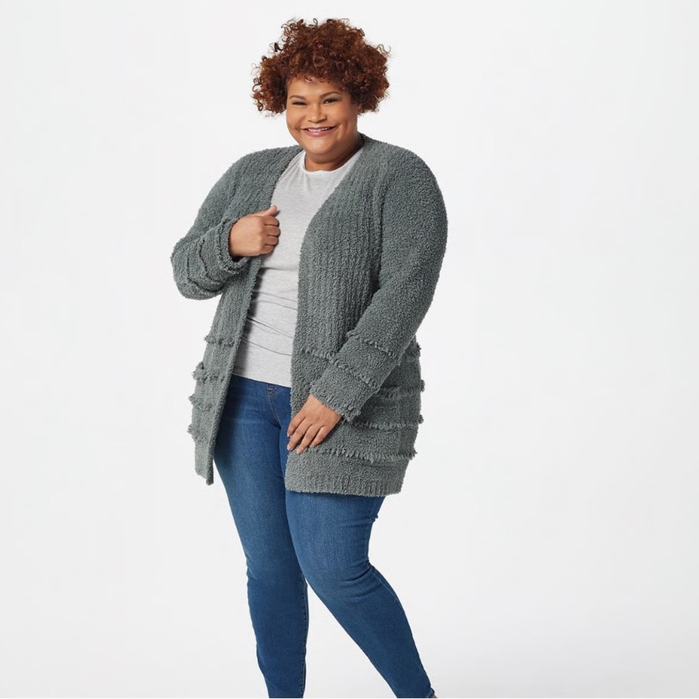 Barefoot Dreams Cozychic Lite Boardwalk Cardigan Size 1X